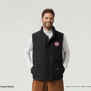 NEW Canada Goose Men's Freestyle Crew Vest, Small, Black (tags attached)